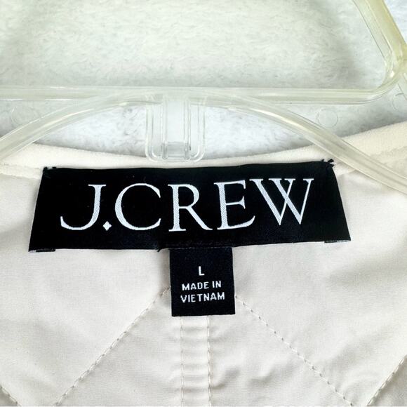 J. Crew Reversible Teddy Sherpa Puffer Vest With PrimaLoft Cream Size L Preppy - Picture 7 of 16